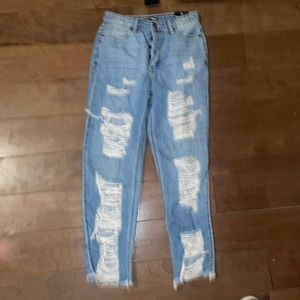 Blue baggy jeans